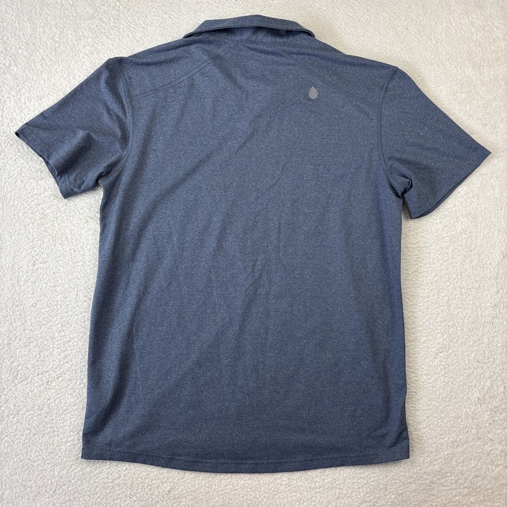 STIO Crester Polo Shirt Mens Medium Blue Performance Stretch Hiking Short Sleeve - Picture 3 of 15